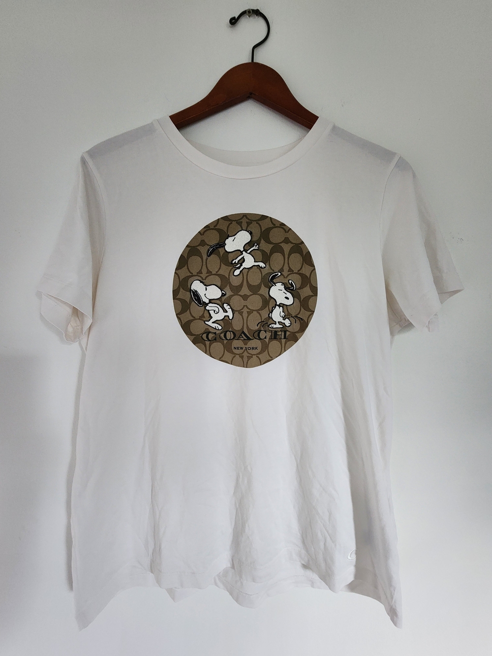 Coach X Peanuts - White Graphic T-Shirt - Women's Size Large